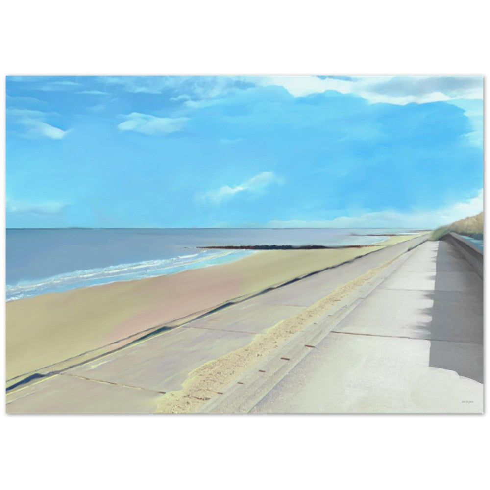 Prestatyn Beach Print Art Poster