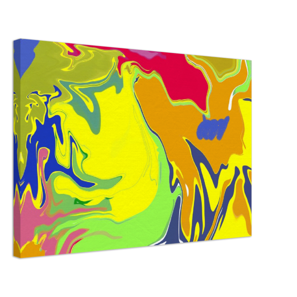 Bright Colourful Canvas Abstract Art Print