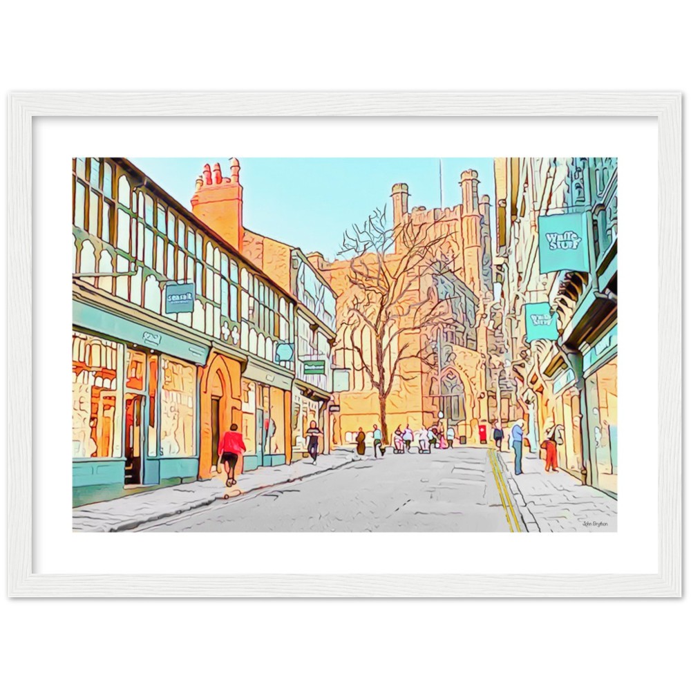 Chester Cathedral Street Art Framed Print