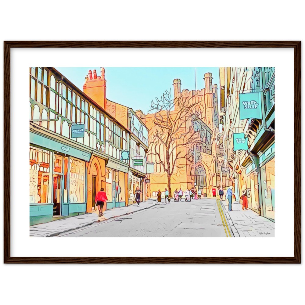 Chester Cathedral Street Art Framed Print
