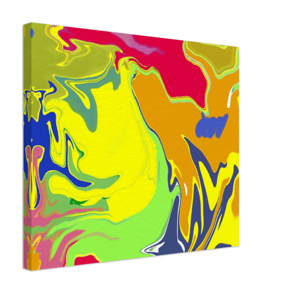 Bright Colourful Canvas Abstract Art Print