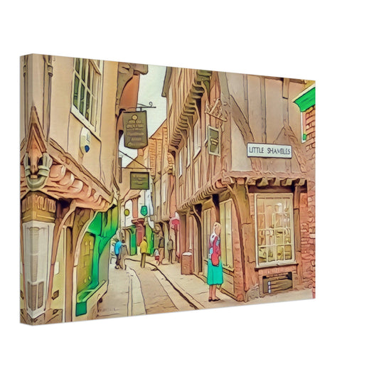 Little Shambles York England Canvas Print  John Brython