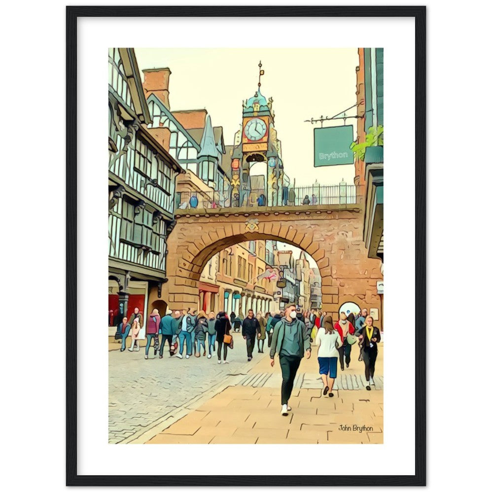 Eastgate Street Chester Framed PrInt by John Brython
