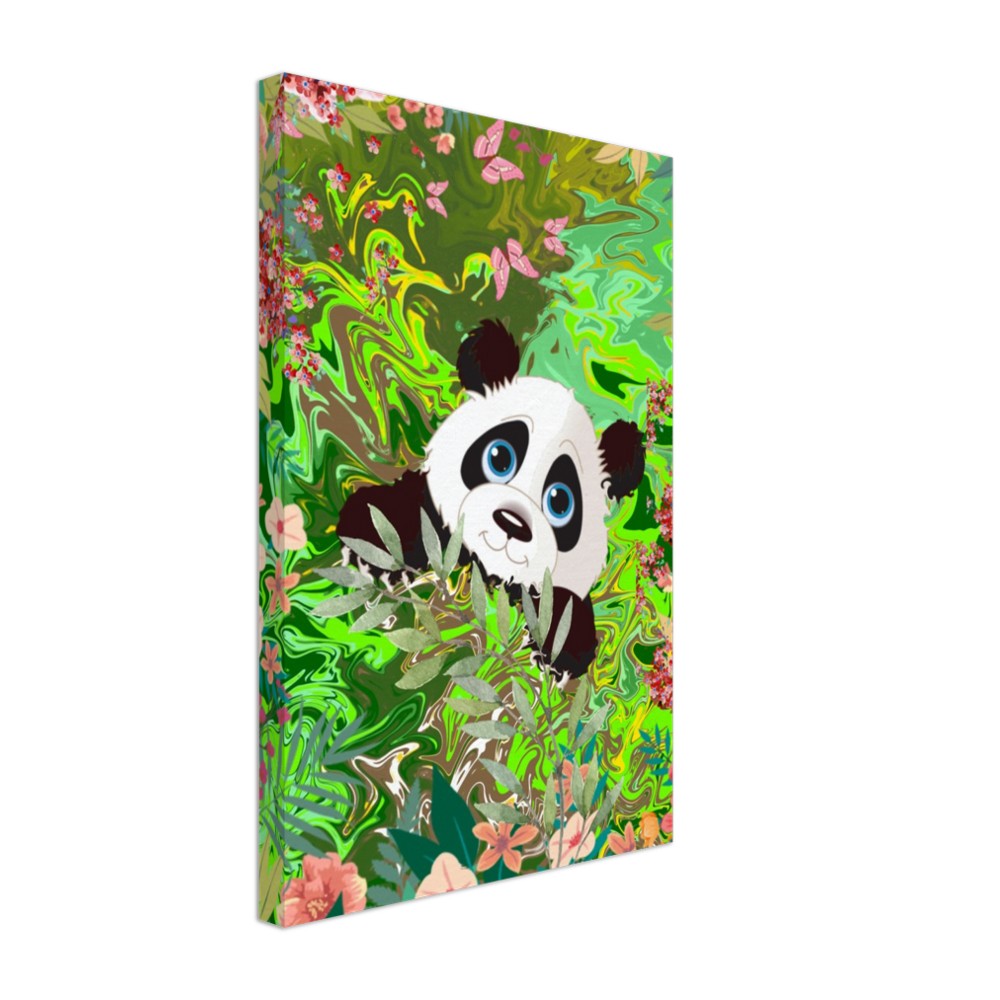 Panda Bear Art Painting Print on Canvas