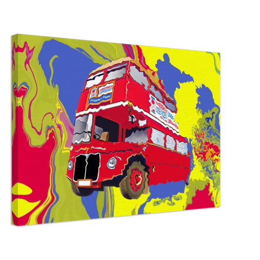 London Bus Abstract Canvas Print