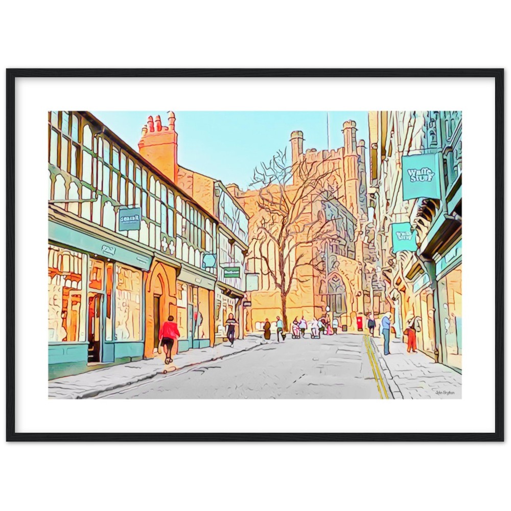 Chester Cathedral Street Art Framed Print
