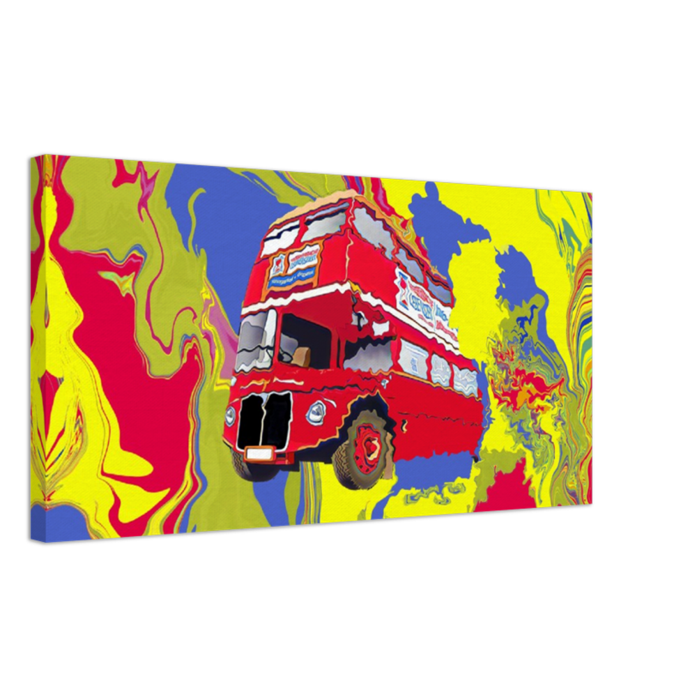 London Bus Abstract Canvas Print