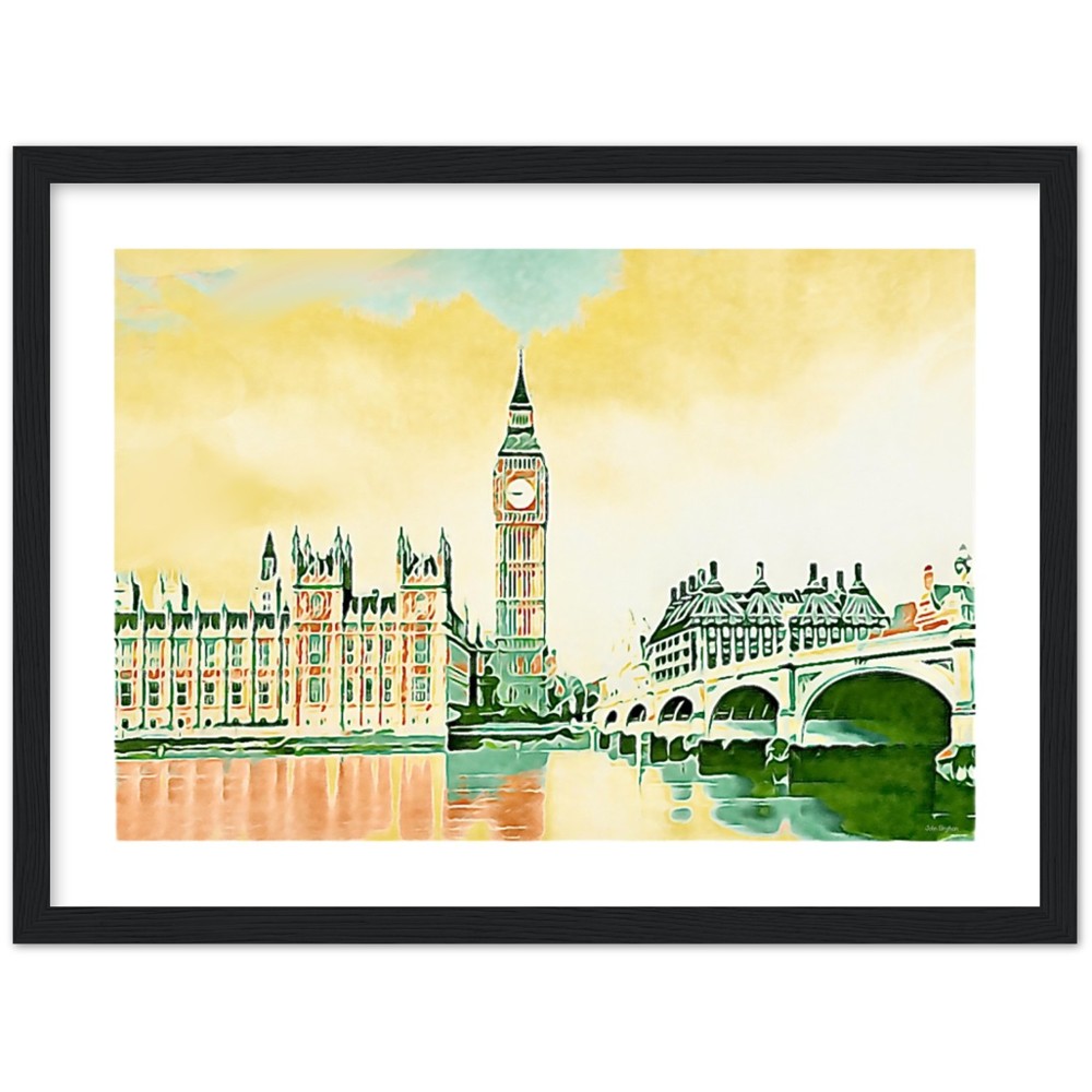 London Westminster River Thames framed print