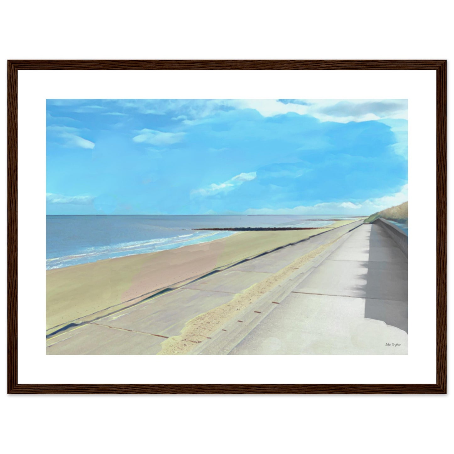 Prestatyn Beach Framed Print