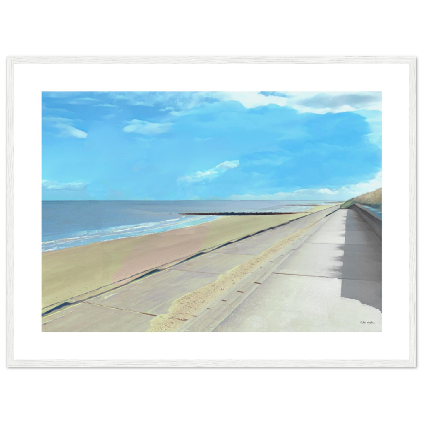 Prestatyn Beach Framed Print