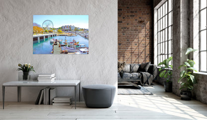 Torquay Marina Art Print by John Brython - Serene Coastal Landscape of Torbay Devon, England