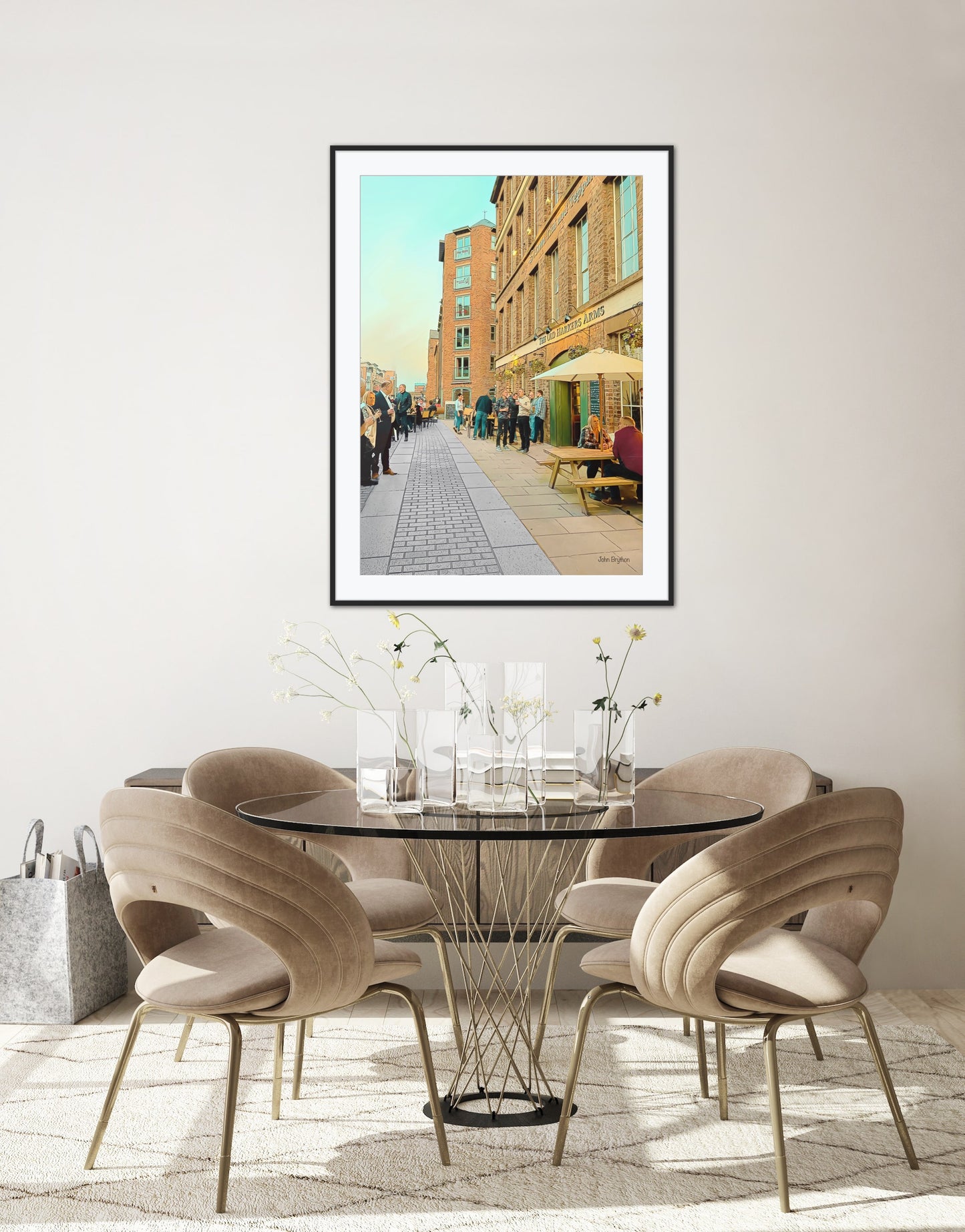 Chester Canal Pubs - Old Harkers Unframed Print
