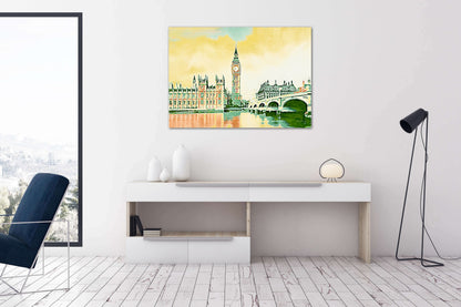 London River Thames Westminster Paignton print poster