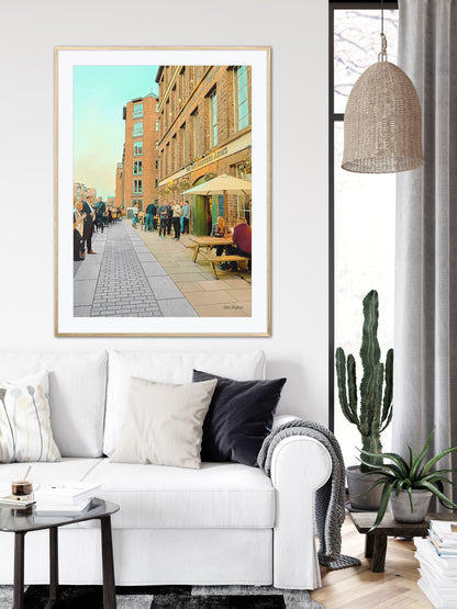 Chester Canal Pubs - Old Harkers Unframed Print