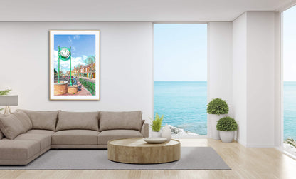 Prestatyn Town Clock Unframed Print