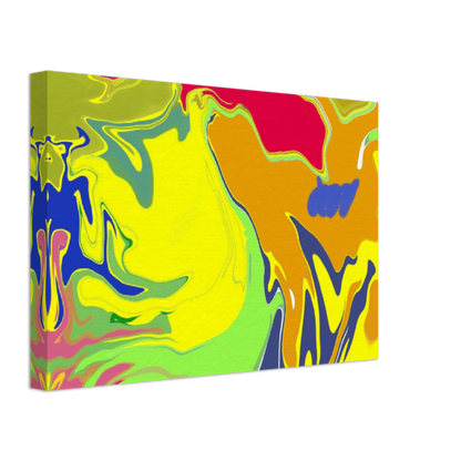 Bright Colourful Canvas Abstract Art Print