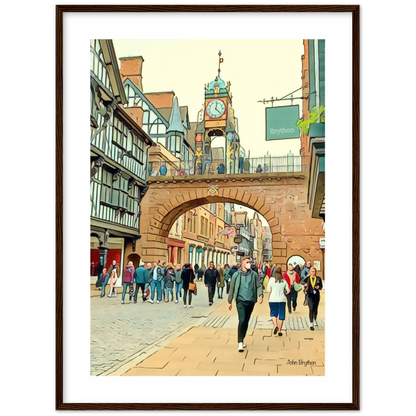 Eastgate Street Chester Framed PrInt by  John Brython