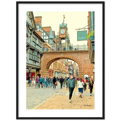 Eastgate Street Chester Framed PrInt by  John Brython