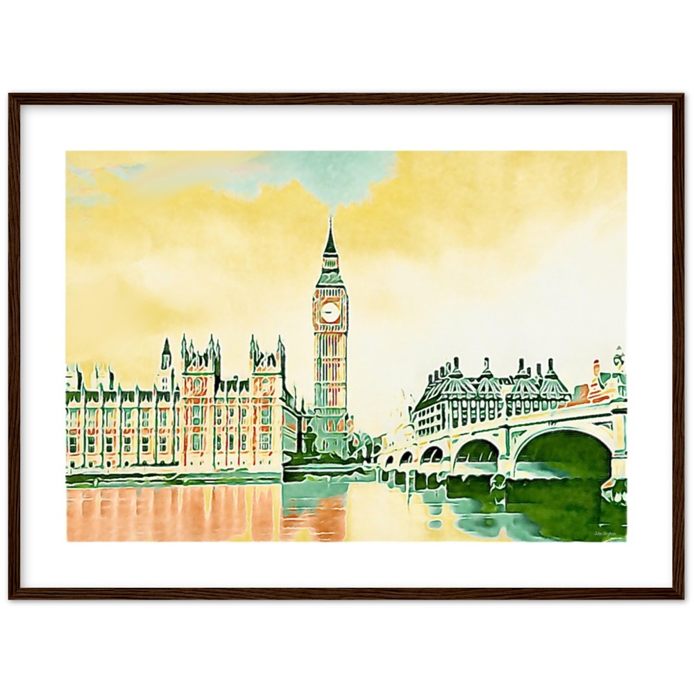 London Westminster River Thames framed print
