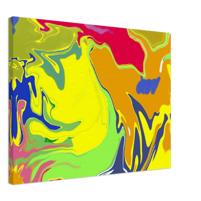 Bright Colourful Canvas Abstract Art Print
