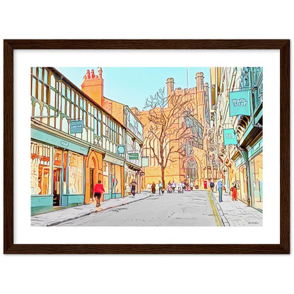 Chester Cathedral Street Art Framed Print
