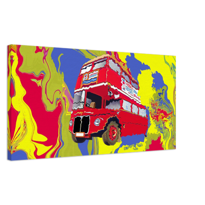 London Bus Abstract Canvas Print
