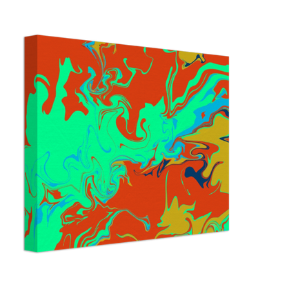 Colourful Abstract Canvas Fractal Art Print