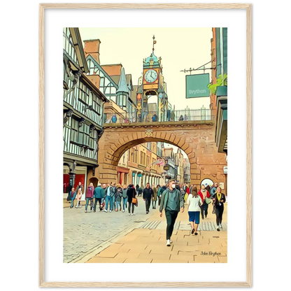 Eastgate Street Chester Framed PrInt by  John Brython