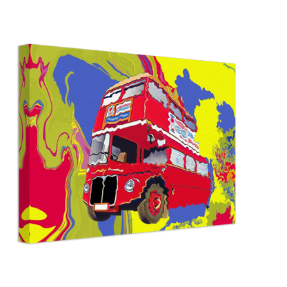 London Bus Abstract Canvas Print