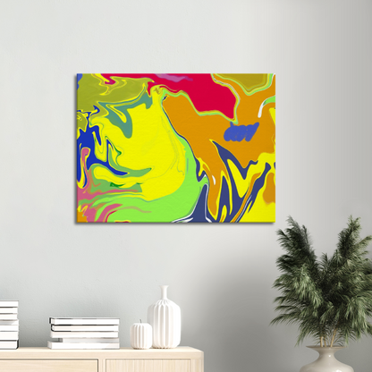 Bright Colourful Canvas Abstract Art Print