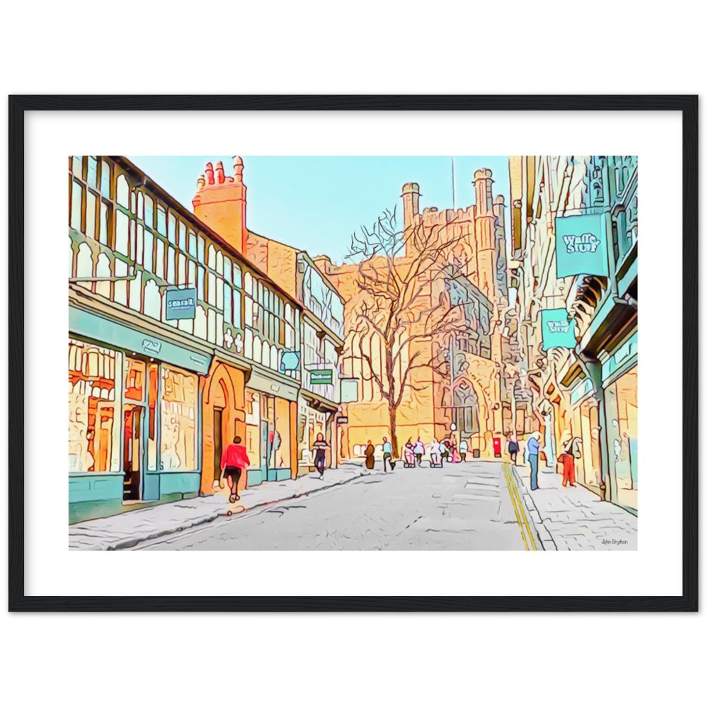 Chester Cathedral Street Art Framed Print
