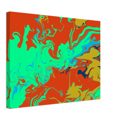 Colourful Abstract Canvas Fractal Art Print