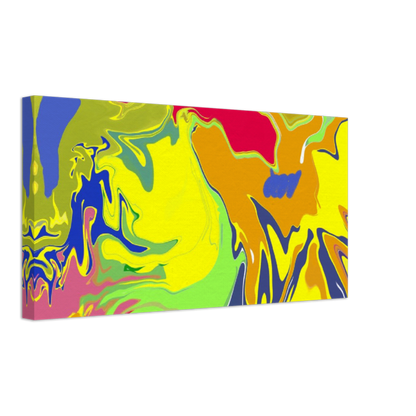 Bright Colourful Canvas Abstract Art Print