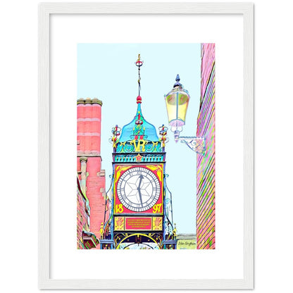 Chester Eastgate Clock Wooden Framed Poster