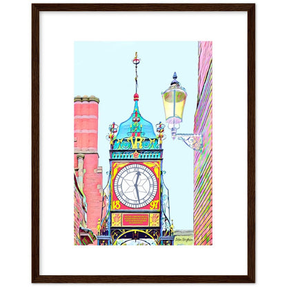 Chester Eastgate Clock Wooden Framed Poster