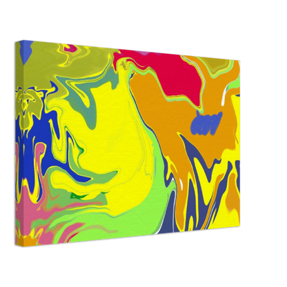 Bright Colourful Canvas Abstract Art Print