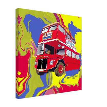 London Bus Abstract Canvas Print