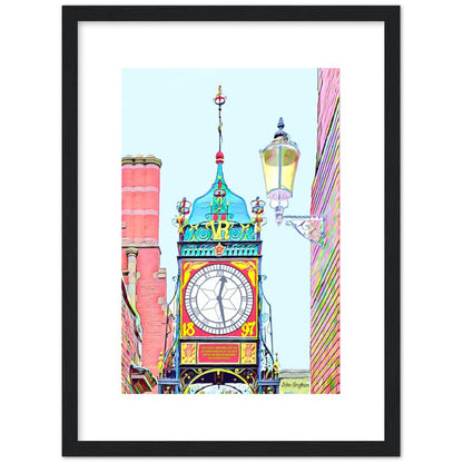 Chester Eastgate Clock Wooden Framed Poster