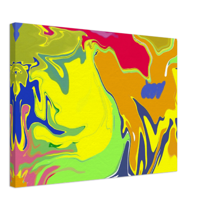 Bright Colourful Canvas Abstract Art Print