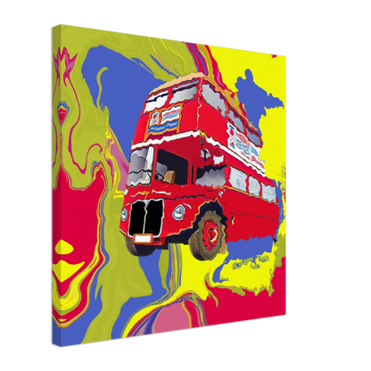 London Bus Abstract Canvas Print