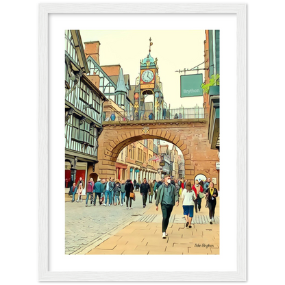 Eastgate Street Chester Framed PrInt by  John Brython