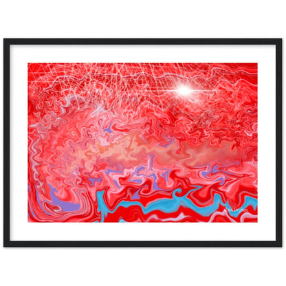 Red Abstract Planet Mars Framed Print