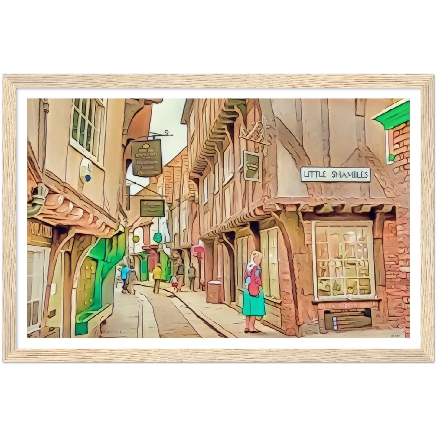 Little Shambles Framed Print by John Brython