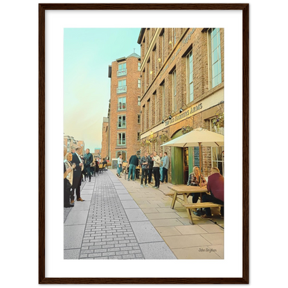 Chester Canal Pub Old Harkers Framed Print