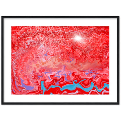 Red Abstract Planet Mars Framed Print