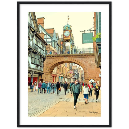 Eastgate Street Chester Framed PrInt by  John Brython