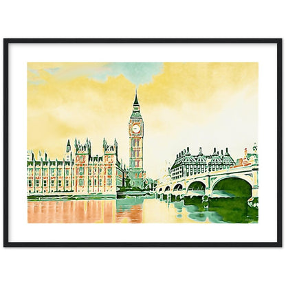 London Westminster River Thames framed print
