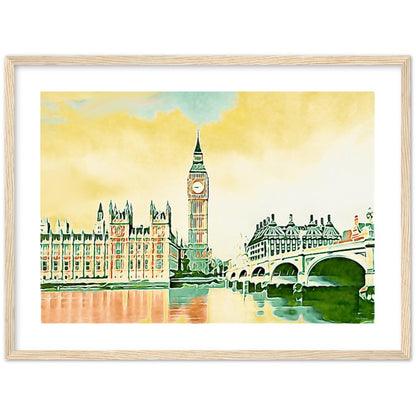 London Westminster River Thames framed print
