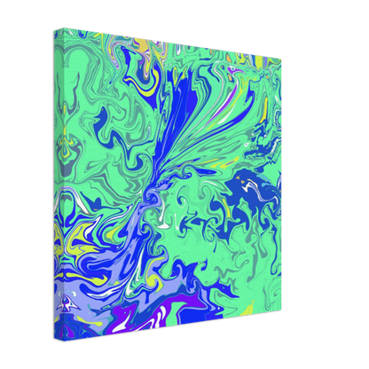 Green and Blue Abstract Canvas Print