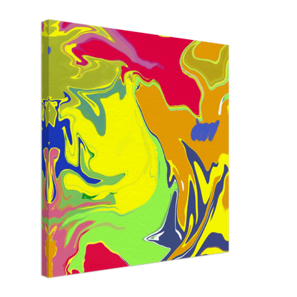 Bright Colourful Canvas Abstract Art Print